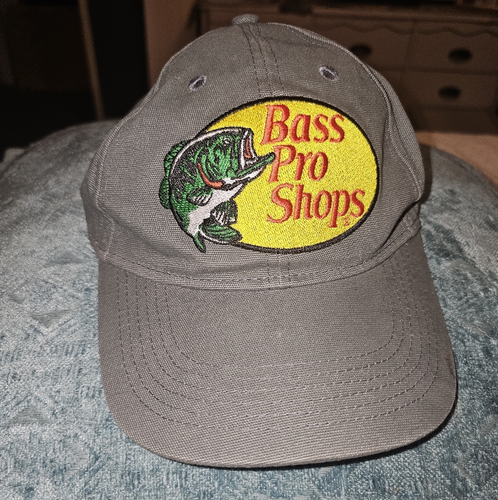Bass Pro Shops Gray Hat with Fish Logo